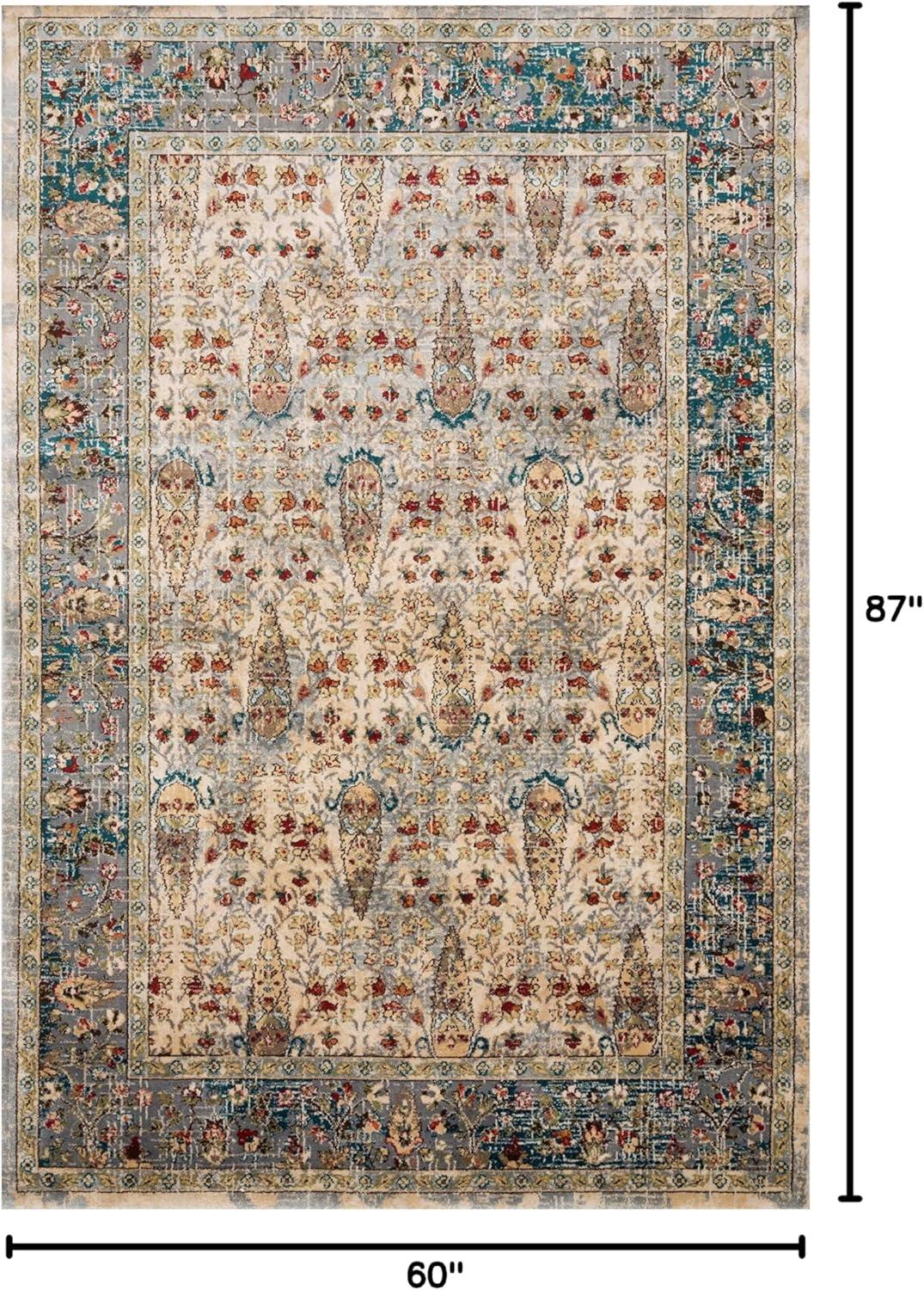 image:imageLoloi Isadora Collection ISA06 LagoonMulti 80 x 100 Area RugSand Steel