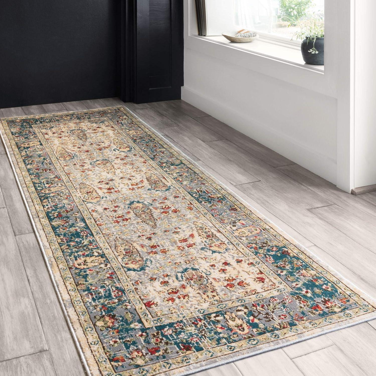 image:imageLoloi Isadora Collection ISA06 LagoonMulti 80 x 100 Area RugSand Steel