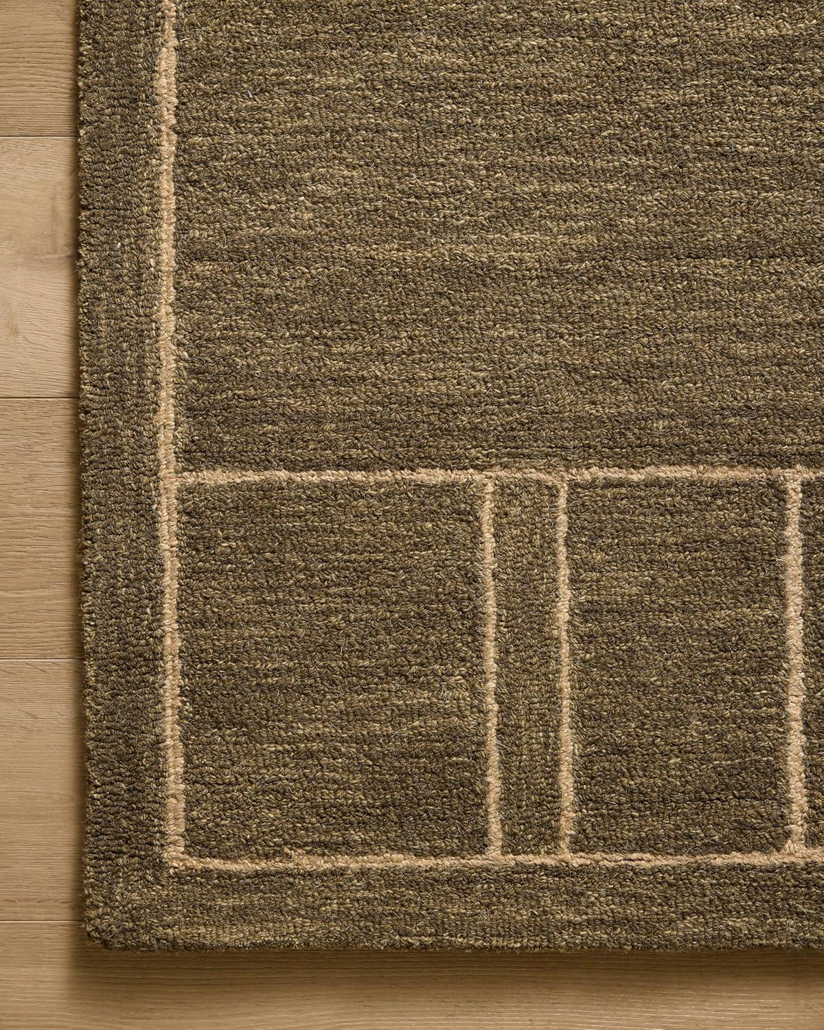 image:imageLoloi Jeremiah Brent Barrow Collection BAR05 IvoryTaupe 79 x 99 Area RugOlive Natural