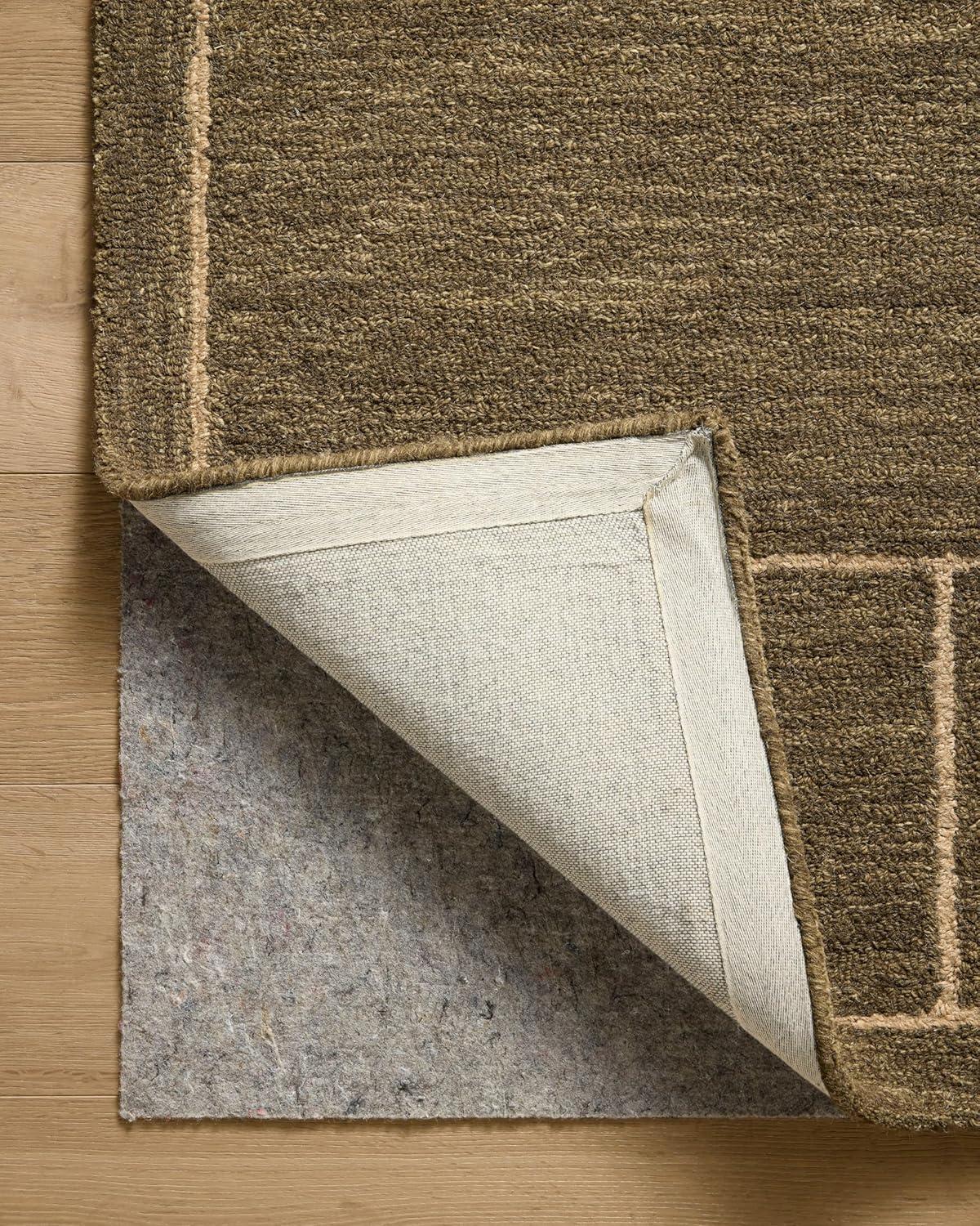 image:imageLoloi Jeremiah Brent Barrow Collection BAR05 IvoryTaupe 79 x 99 Area RugOlive Natural
