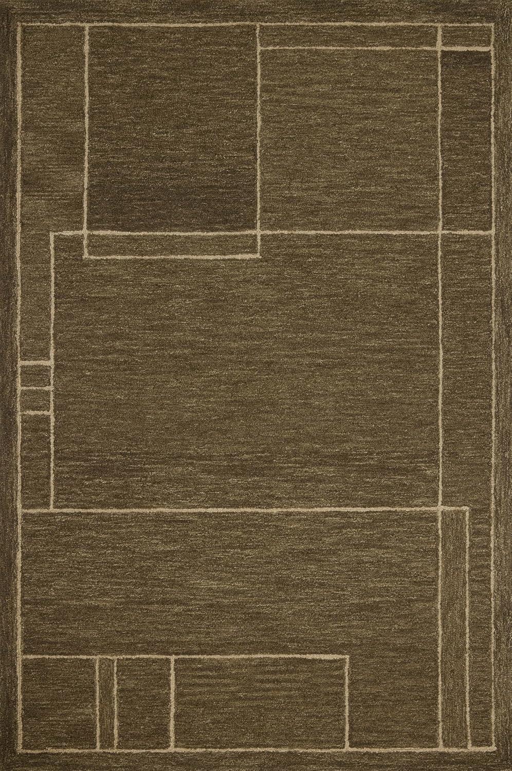 image:imageLoloi Jeremiah Brent Barrow Collection BAR05 IvoryTaupe 79 x 99 Area RugOlive Natural