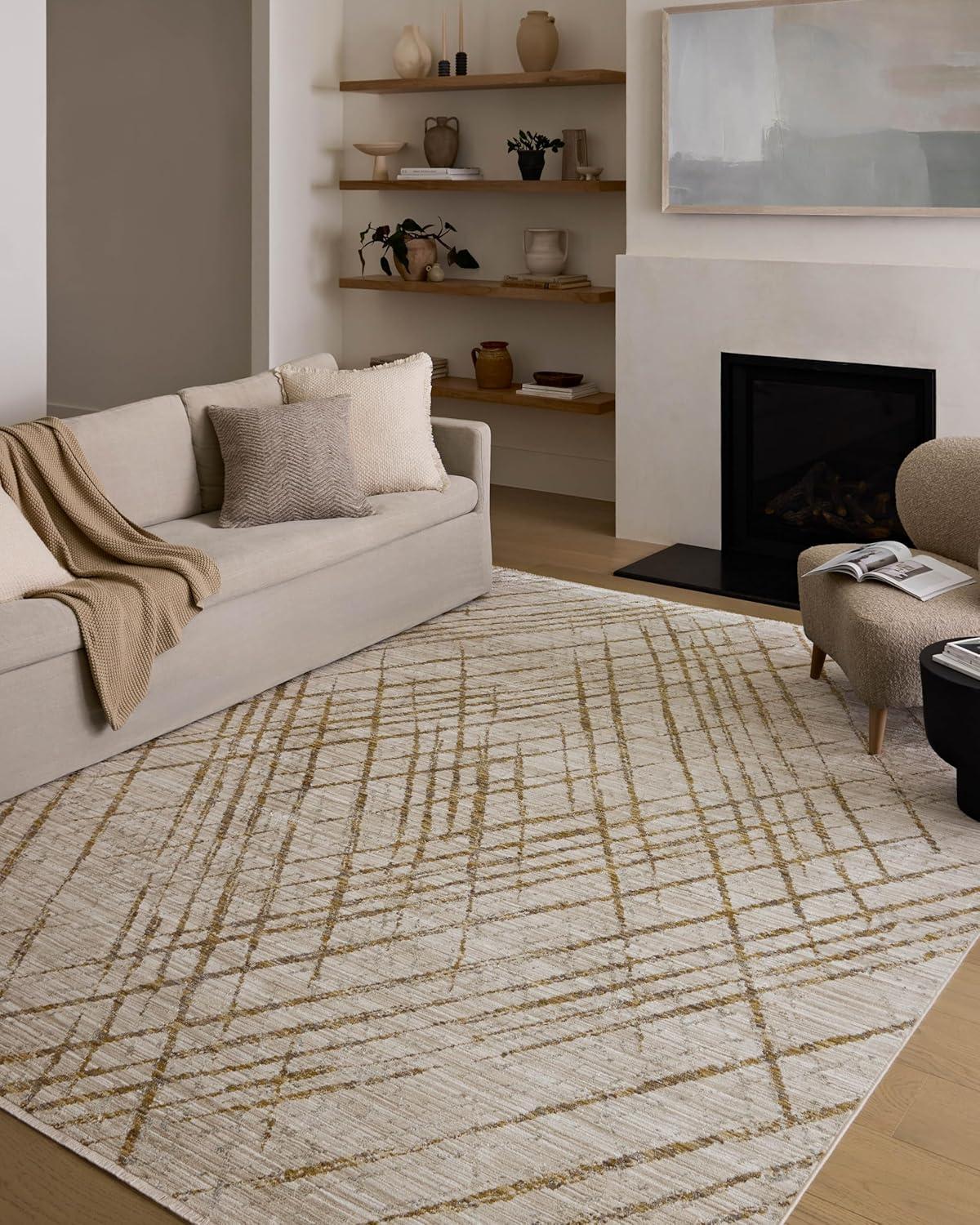 image:imageLoloi Wade Collection WAE01 SageGold 53 x 79 Area RugBeige Gold