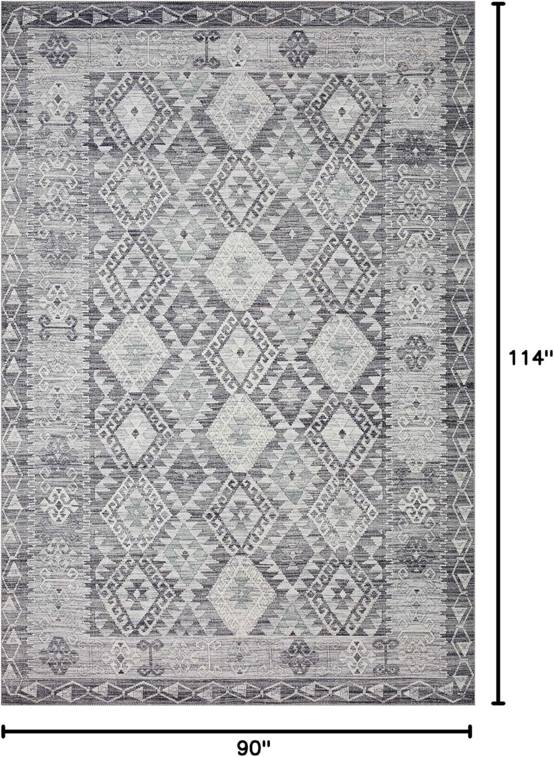 image:imageLoloi Zion Collection ZIO05 RedMulti 76 x 96 Area RugCharcoal Slate