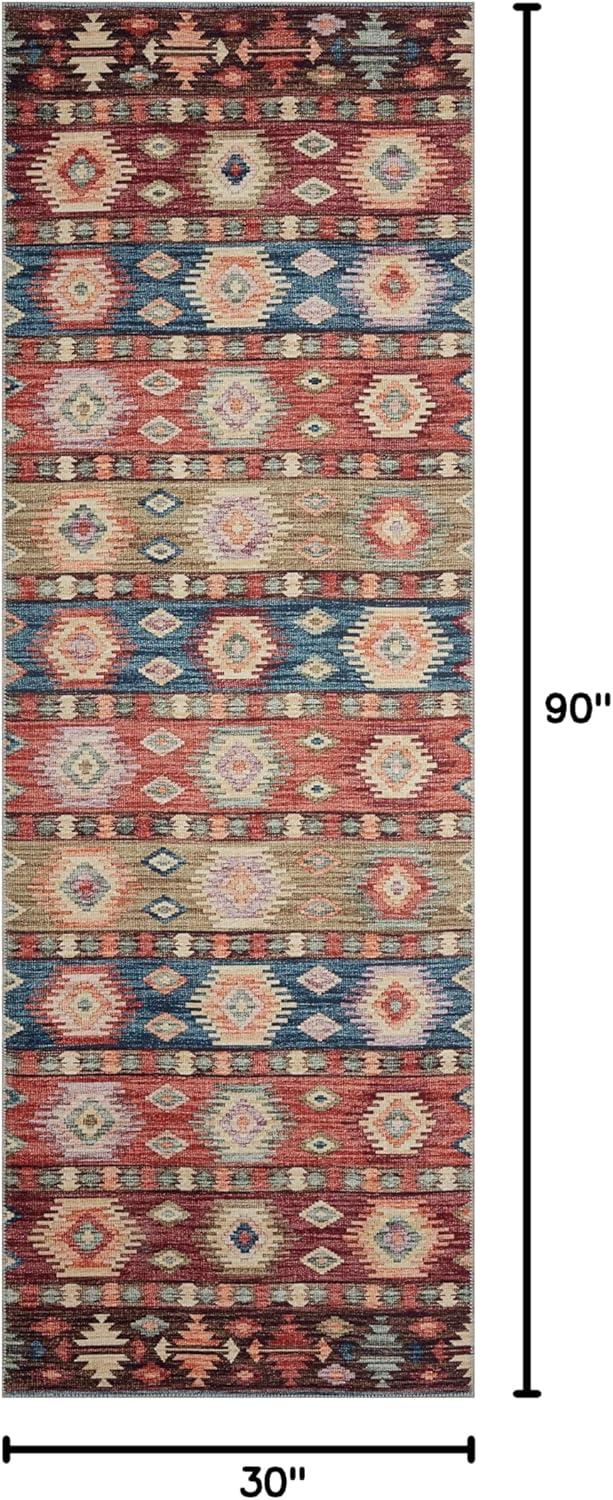image:imageLoloi Zion Collection ZIO05 RedMulti 76 x 96 Area RugFiesta Multi
