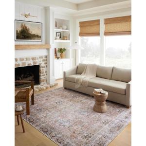Loloi Adrian Collection ADR-06 Ocean/Clay 8′-6″ x 11′-6″, .19″ Thick Area Rug(Sunset / Charcoal)