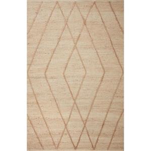 Loloi Bodhi Collection BOD-01 Ivory/Natural 5′-0″ x 7′-6″ Area Rug(Ivory / Brown)