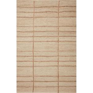 Loloi Bodhi Collection BOD-01 Ivory/Natural 5′-0″ x 7′-6″ Area Rug(Ivory / Tan)