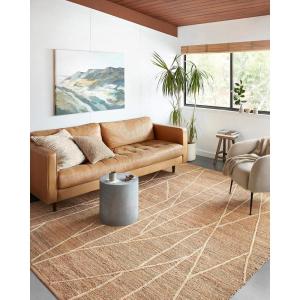 Loloi Bodhi Collection BOD-01 Ivory/Natural 5′-0″ x 7′-6″ Area Rug(Natural / Ivory)