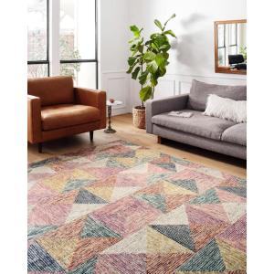 Loloi II Spectrum Collection SPE-01 Ivory/Multi 5′-0″ x 7′-6″ Area Rug(Silver / Fiesta)