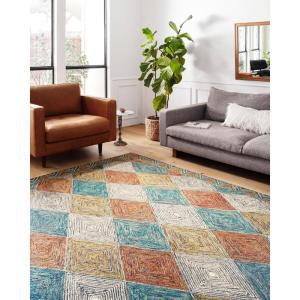 Loloi II Spectrum Collection SPE-01 Ivory/Multi 5′-0″ x 7′-6″ Area Rug(Sunset / Ocean)