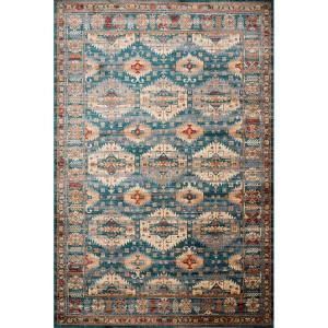 Loloi Isadora Collection ISA-06 Lagoon/Multi 8′-0″ x 10′-0″ Area Rug(Lagoon / Multi)
