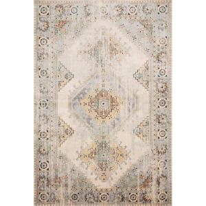 Loloi Isadora Collection ISA-06 Lagoon/Multi 8′-0″ x 10′-0″ Area Rug(Oatmeal / Silver)