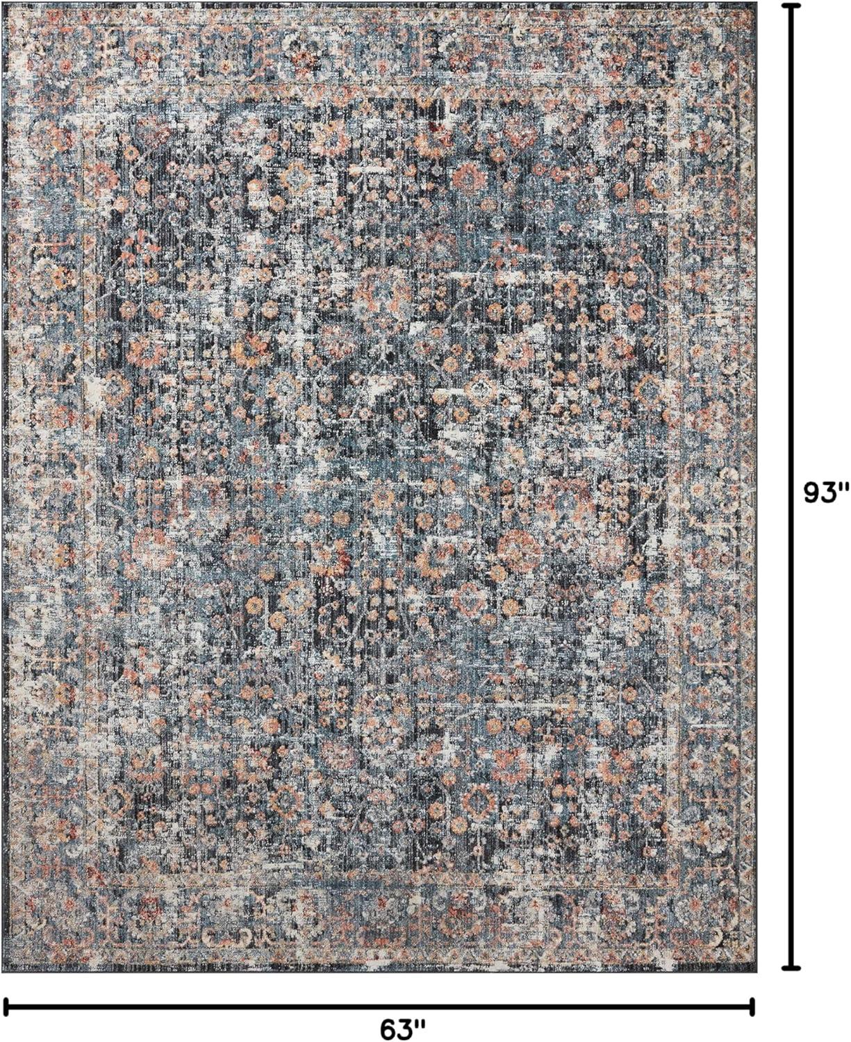 image:imageLoloi Cassandra Collection CSN02 CharcoalGold 93 x 13 Area RugBlue Multi