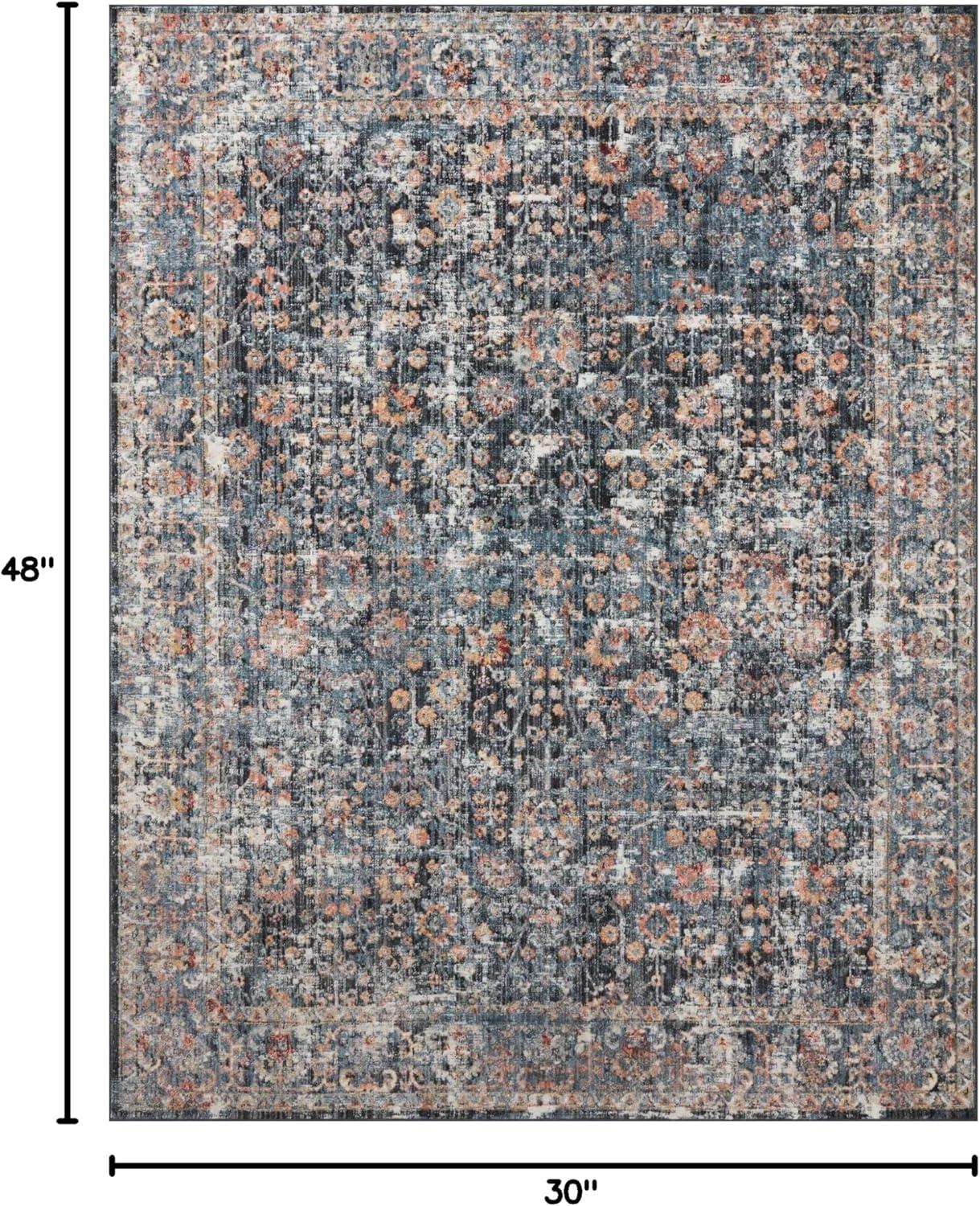 image:imageLoloi Cassandra Collection CSN02 CharcoalGold 93 x 13 Area RugBlue Multi