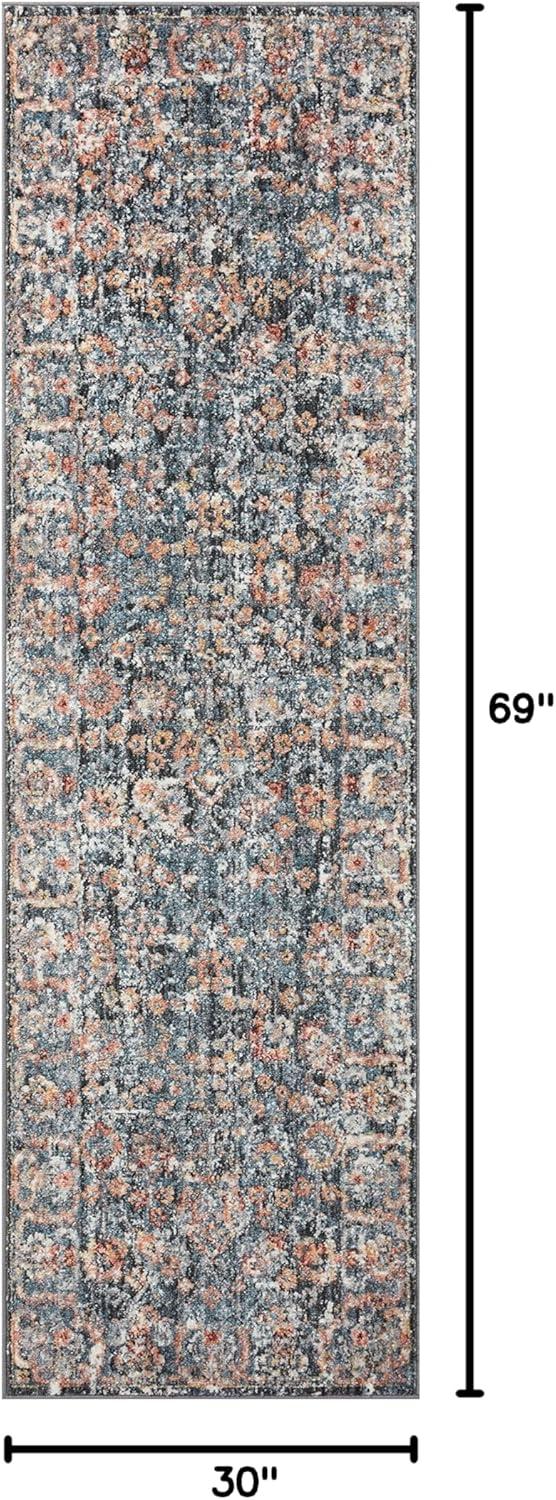 image:imageLoloi Cassandra Collection CSN02 CharcoalGold 93 x 13 Area RugBlue Multi