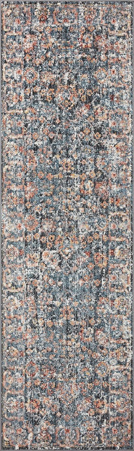 image:imageLoloi Cassandra Collection CSN02 CharcoalGold 93 x 13 Area RugBlue Multi