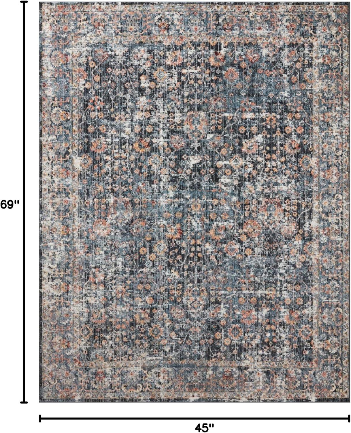 image:imageLoloi Cassandra Collection CSN02 CharcoalGold 93 x 13 Area RugBlue Multi