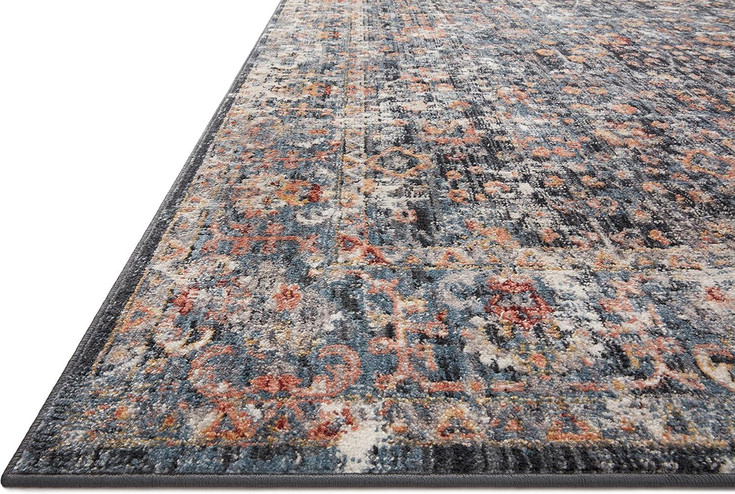 image:imageLoloi Cassandra Collection CSN02 CharcoalGold 93 x 13 Area RugBlue Multi