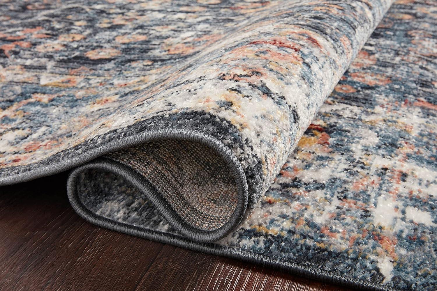 image:imageLoloi Cassandra Collection CSN02 CharcoalGold 93 x 13 Area RugBlue Multi