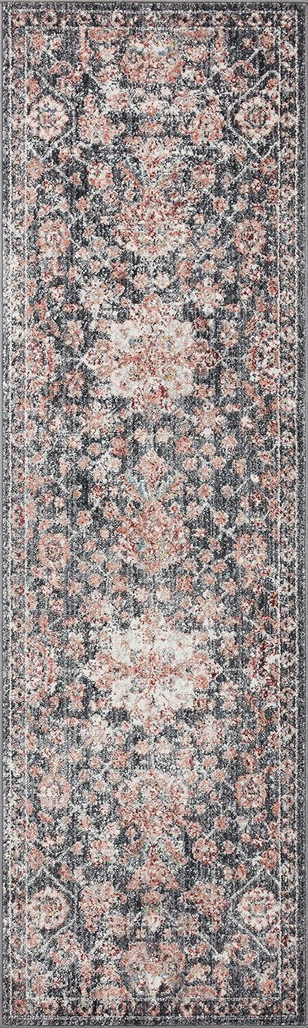 image:imageLoloi Cassandra Collection CSN02 CharcoalGold 93 x 13 Area RugCharcoal Rust