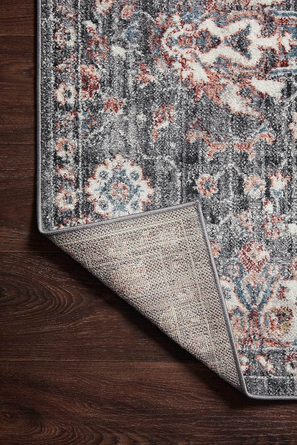 image:imageLoloi Cassandra Collection CSN02 CharcoalGold 93 x 13 Area RugCharcoal Rust
