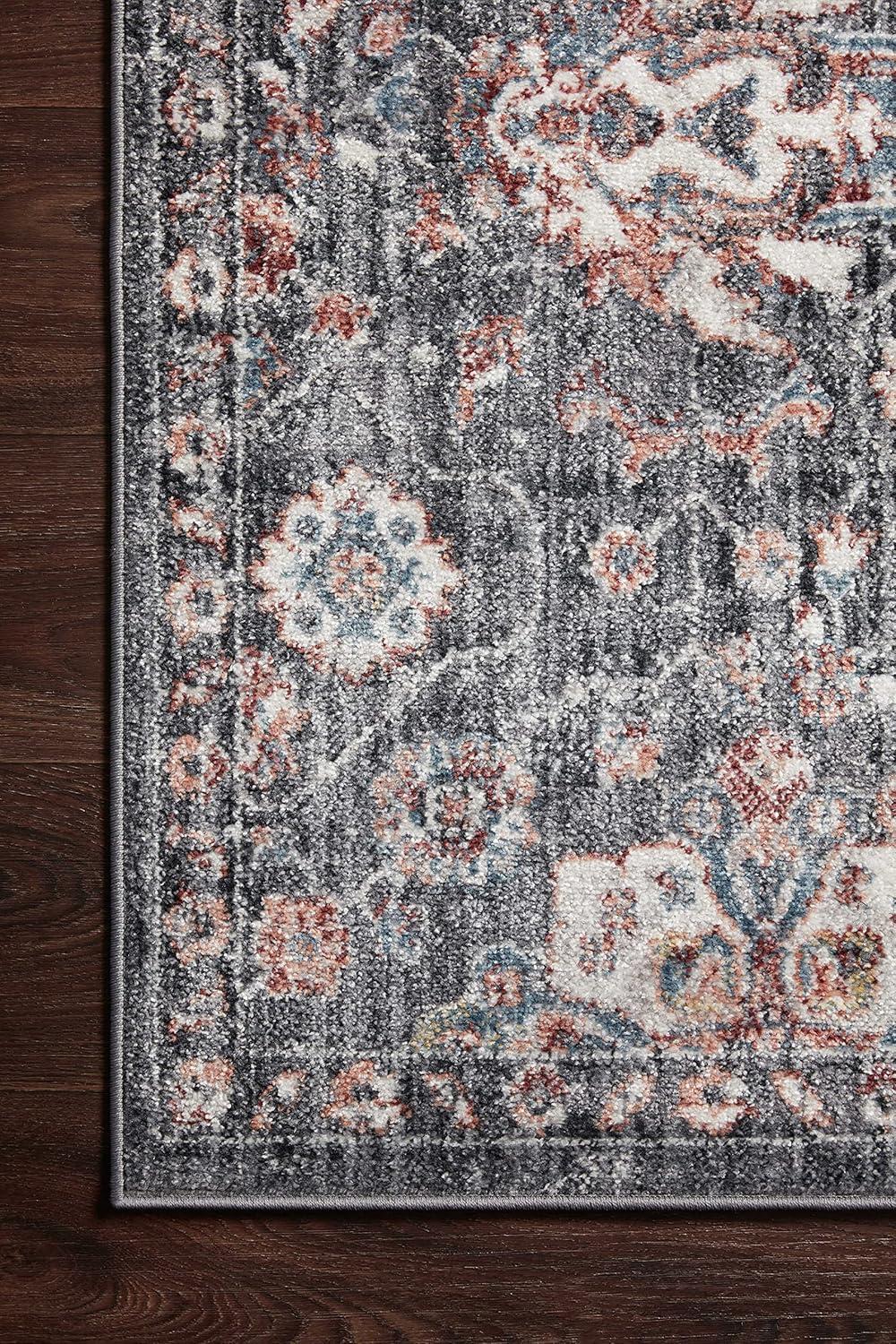 image:imageLoloi Cassandra Collection CSN02 CharcoalGold 93 x 13 Area RugCharcoal Rust