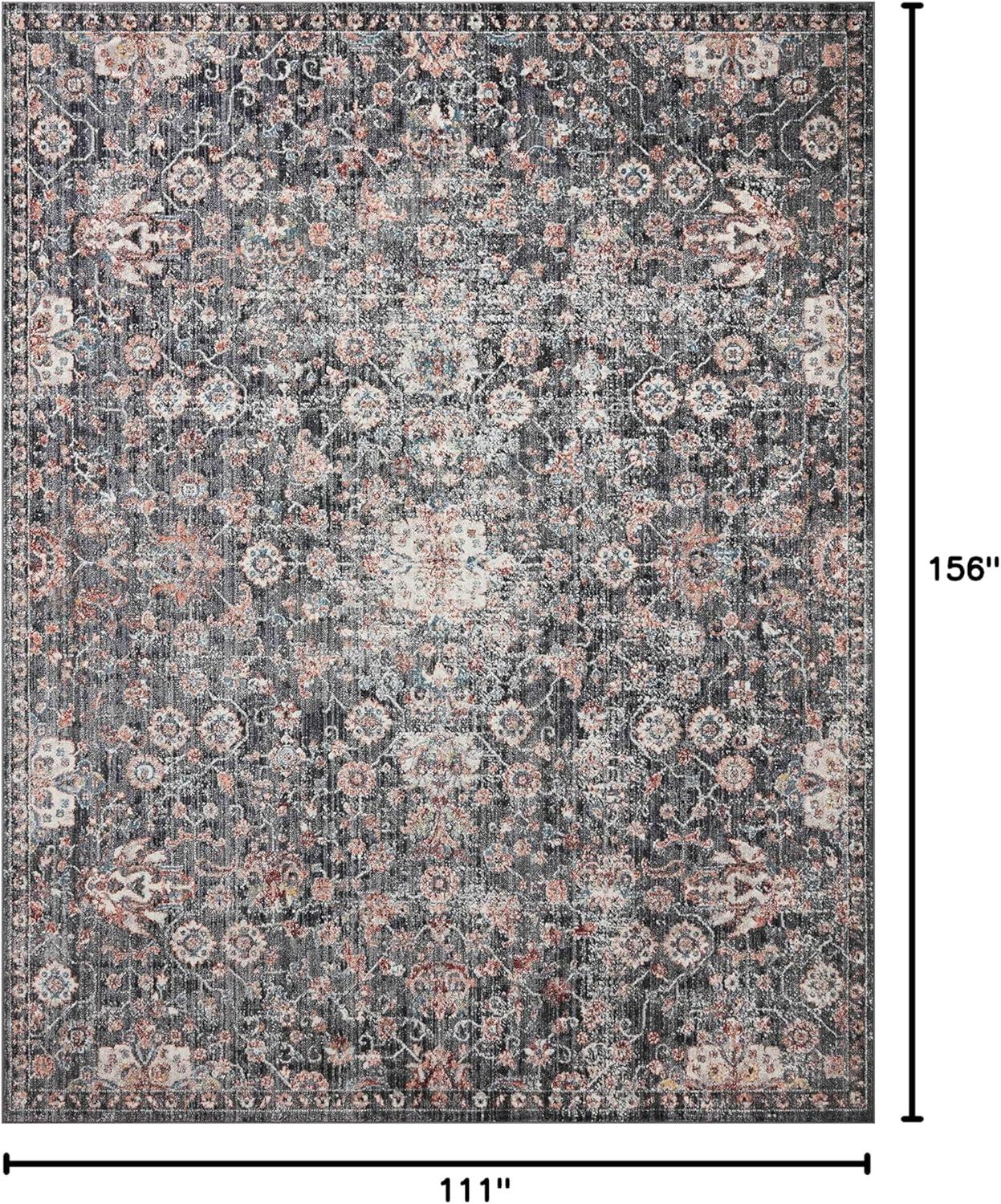 image:imageLoloi Cassandra Collection CSN02 CharcoalGold 93 x 13 Area RugCharcoal Rust