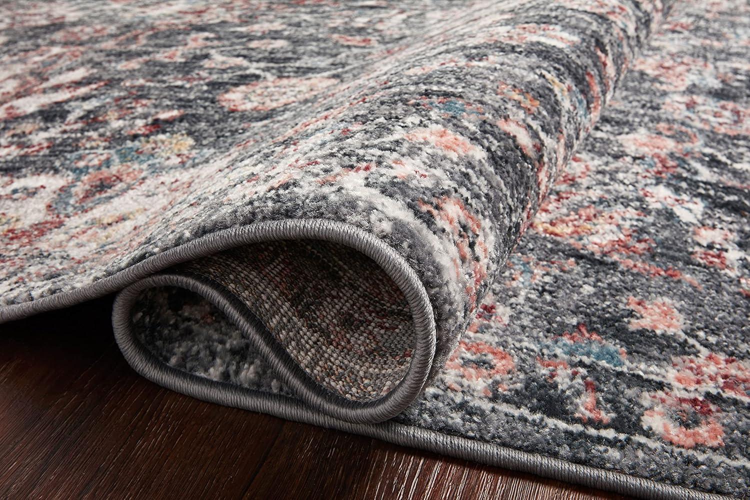 image:imageLoloi Cassandra Collection CSN02 CharcoalGold 93 x 13 Area RugCharcoal Rust