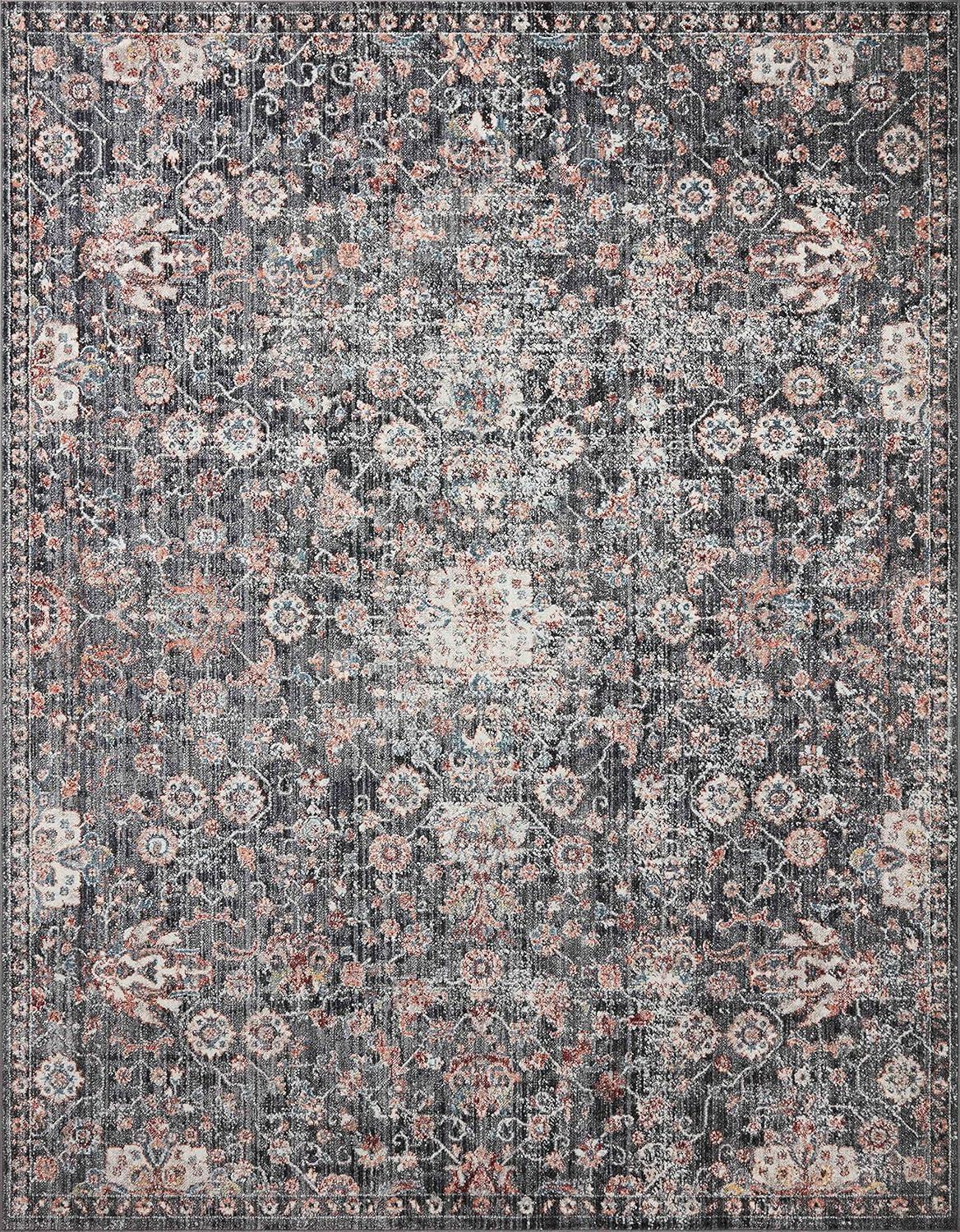image:imageLoloi Cassandra Collection CSN02 CharcoalGold 93 x 13 Area RugCharcoal Rust