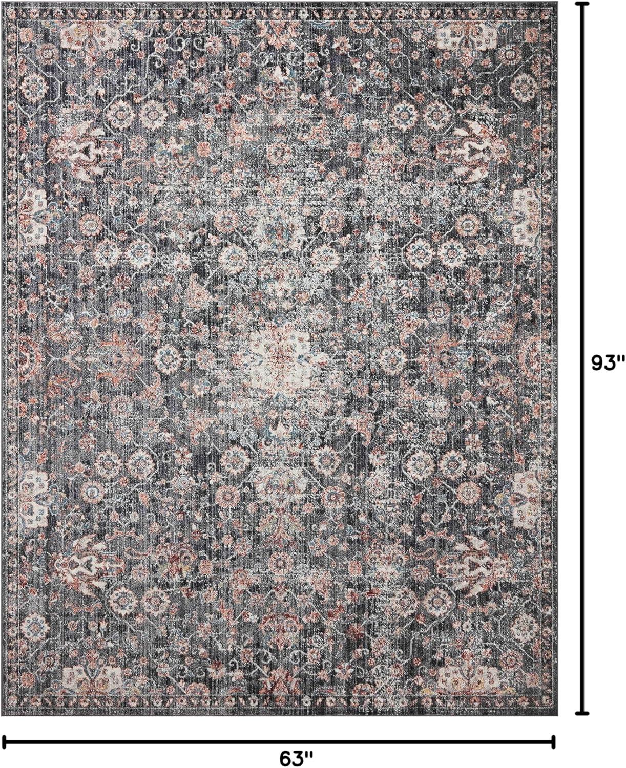 image:imageLoloi Cassandra Collection CSN02 CharcoalGold 93 x 13 Area RugCharcoal Rust