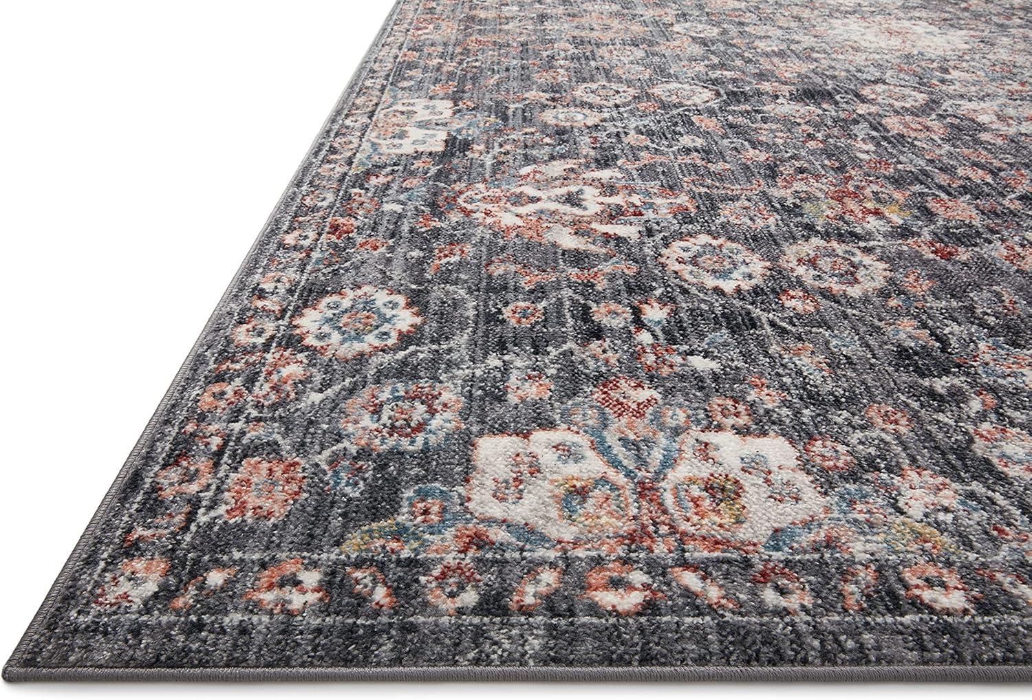 image:imageLoloi Cassandra Collection CSN02 CharcoalGold 93 x 13 Area RugCharcoal Rust