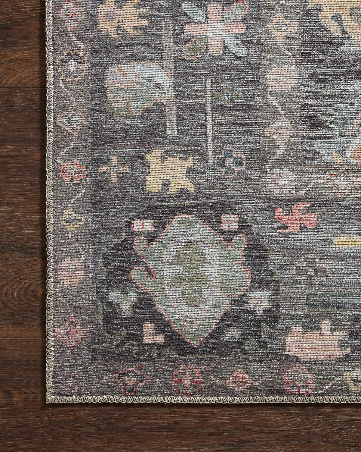 image:imageLoloi Elysium Collection ELY02 GraphiteMulti 76 x 96 Area RugCharcoal Multi
