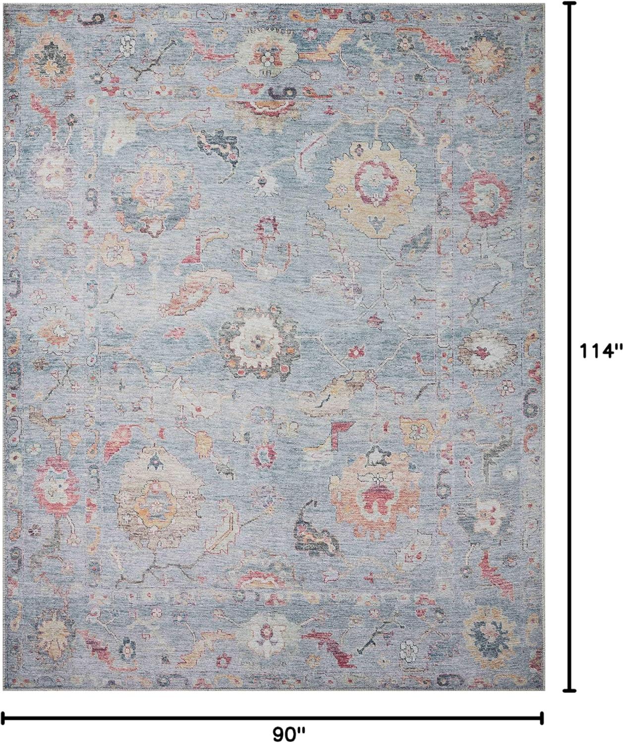 image:imageLoloi Elysium Collection ELY02 GraphiteMulti 76 x 96 Area RugDenim Multi