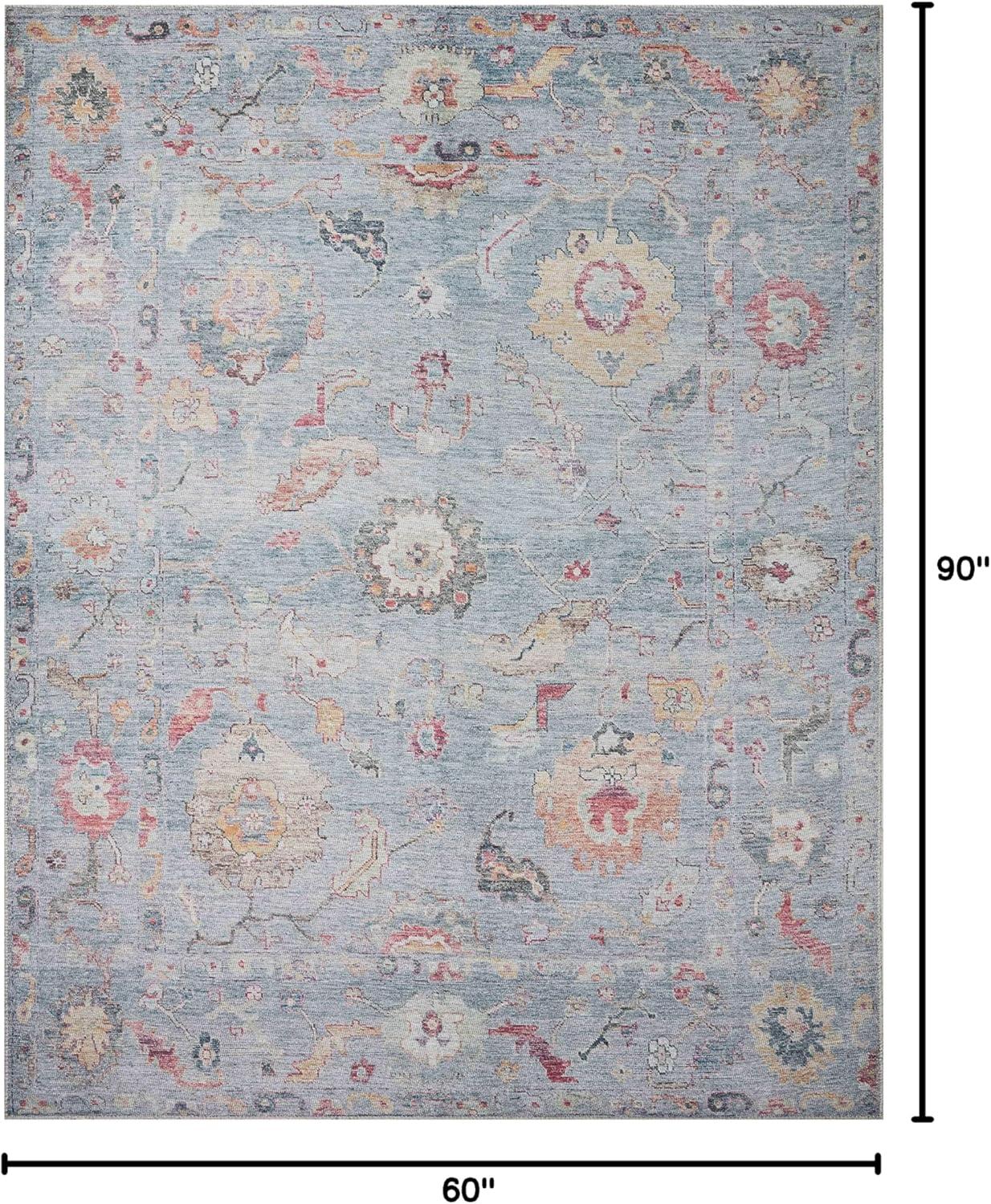 image:imageLoloi Elysium Collection ELY02 GraphiteMulti 76 x 96 Area RugDenim Multi