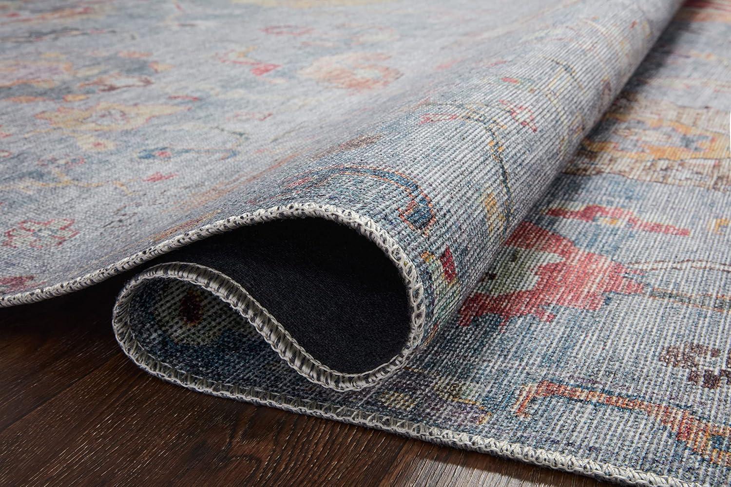 image:imageLoloi Elysium Collection ELY02 GraphiteMulti 76 x 96 Area RugDenim Multi