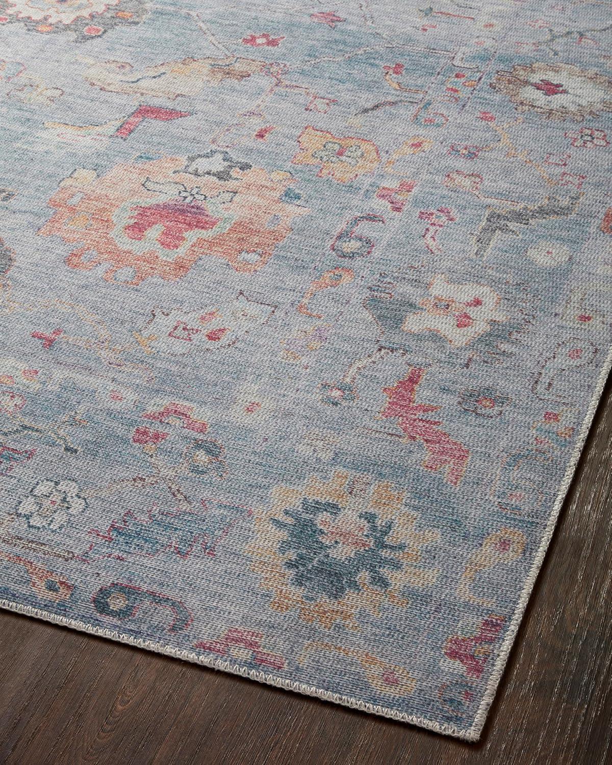 image:imageLoloi Elysium Collection ELY02 GraphiteMulti 76 x 96 Area RugDenim Multi