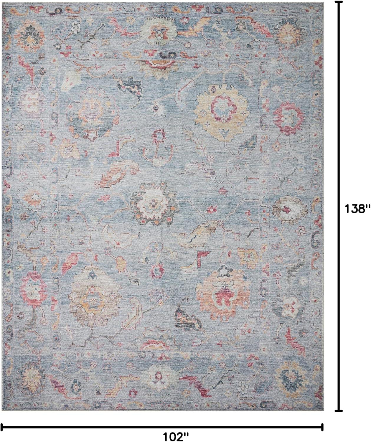 image:imageLoloi Elysium Collection ELY02 GraphiteMulti 76 x 96 Area RugDenim Multi
