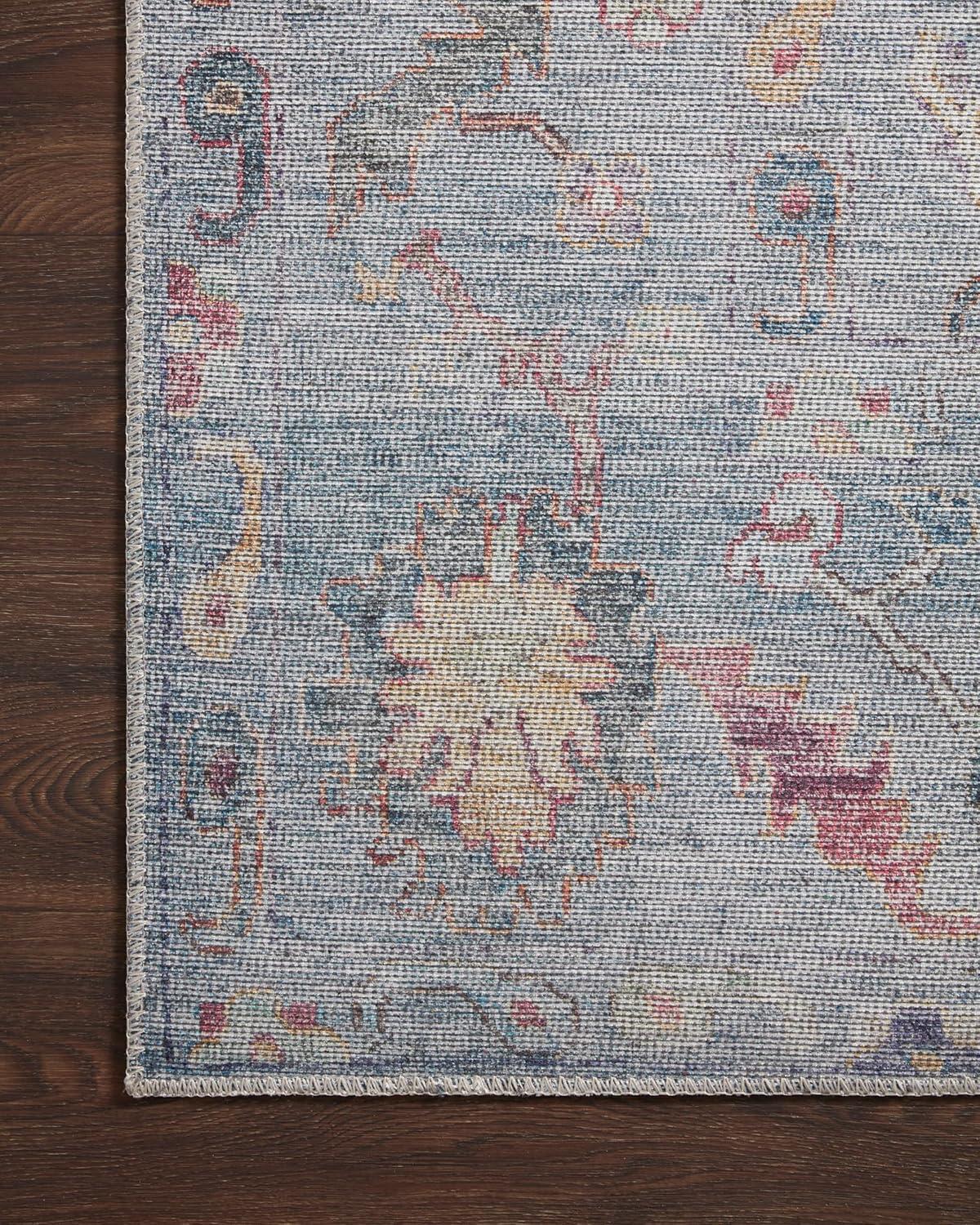 image:imageLoloi Elysium Collection ELY02 GraphiteMulti 76 x 96 Area RugDenim Multi