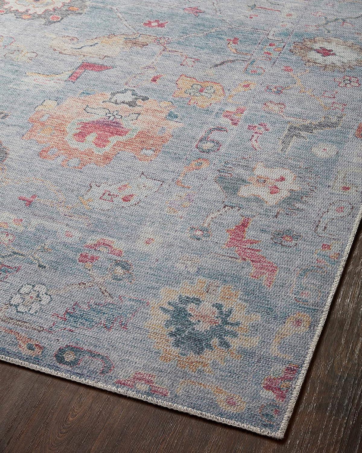 image:imageLoloi Elysium Collection ELY02 GraphiteMulti 76 x 96 Area RugDenim Multi