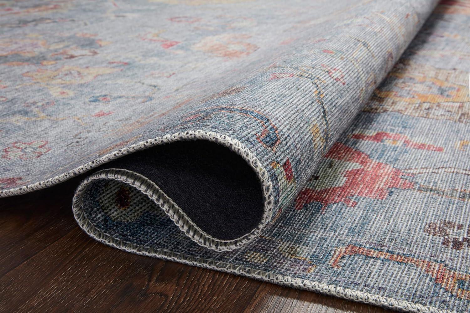image:imageLoloi Elysium Collection ELY02 GraphiteMulti 76 x 96 Area RugDenim Multi