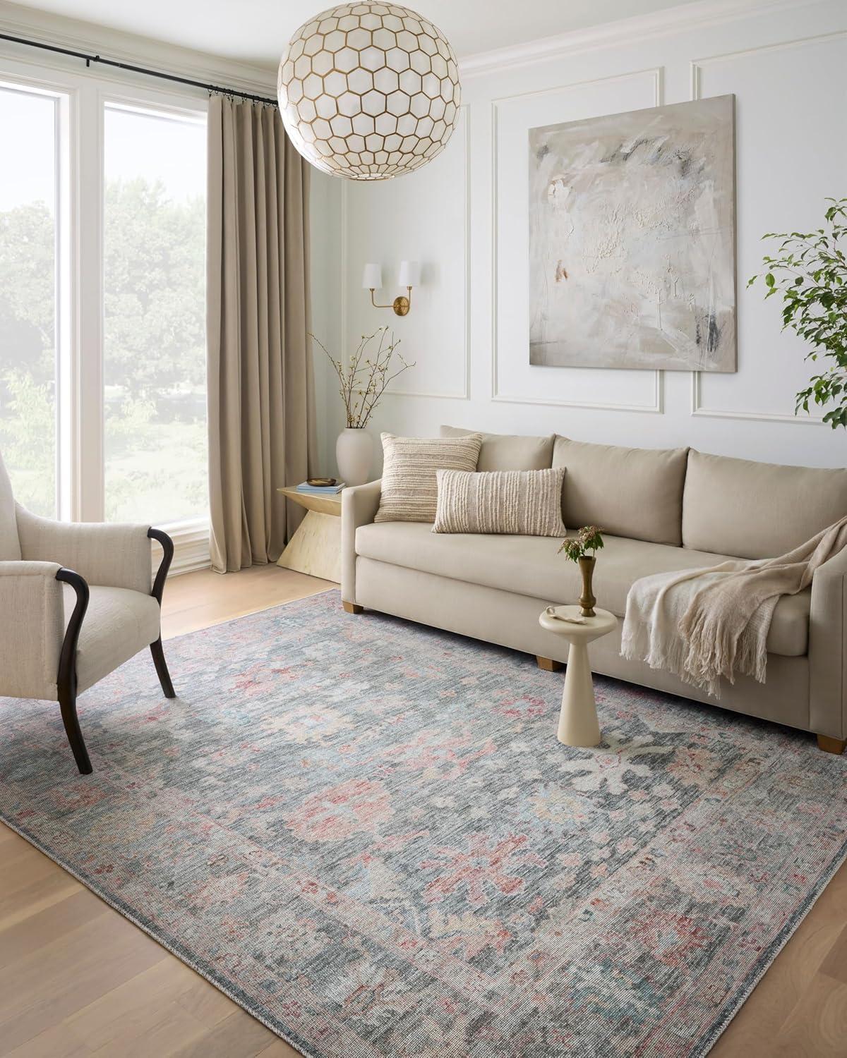 image:imageLoloi Elysium Collection ELY02 GraphiteMulti 76 x 96 Area RugGraphite Multi