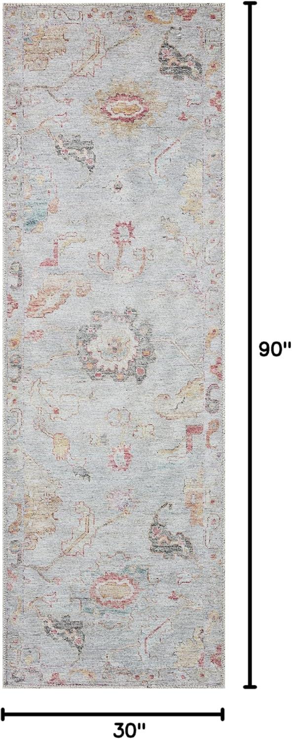 image:imageLoloi Elysium Collection ELY02 GraphiteMulti 76 x 96 Area RugSilver Multi
