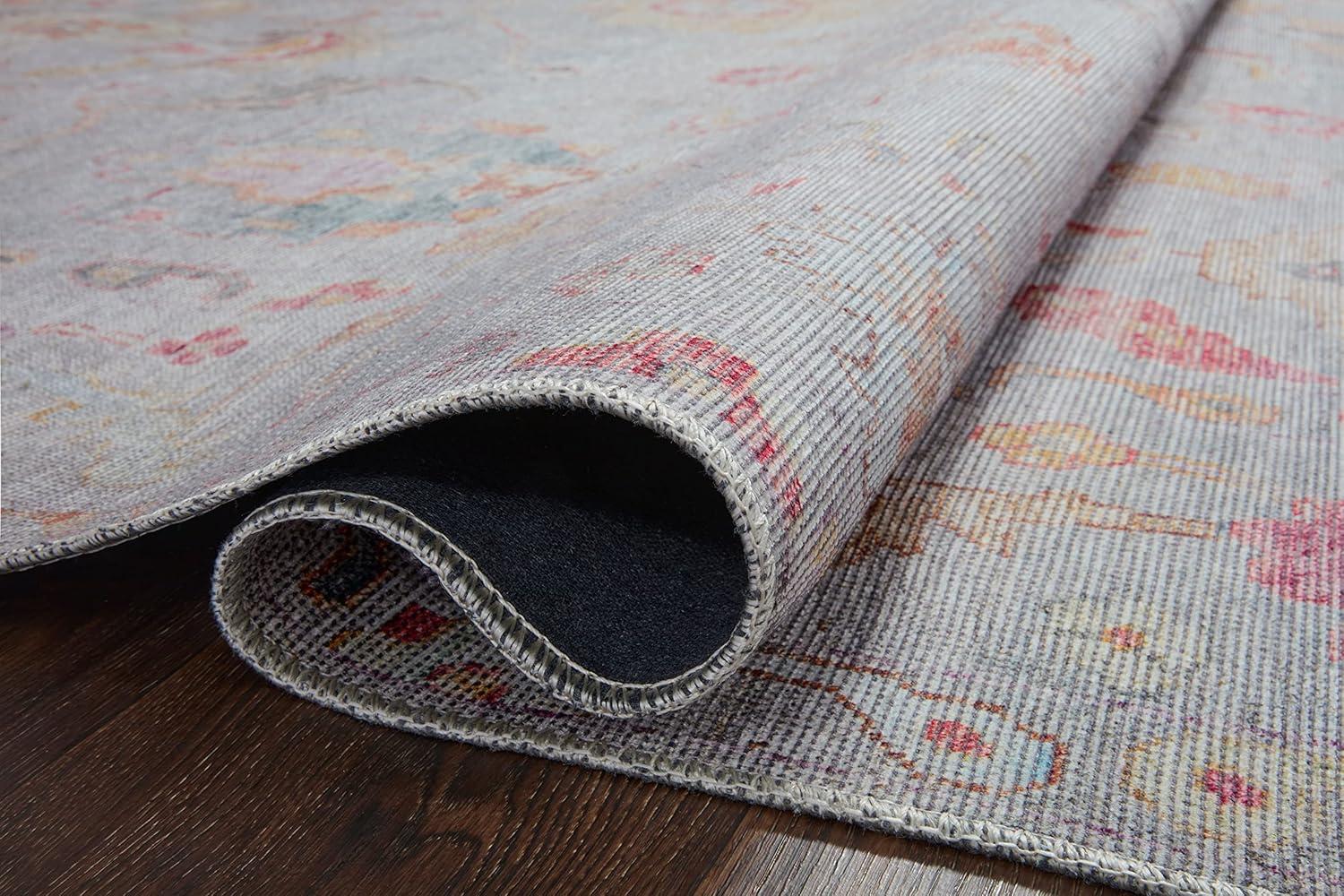 image:imageLoloi Elysium Collection ELY02 GraphiteMulti 76 x 96 Area RugSilver Multi