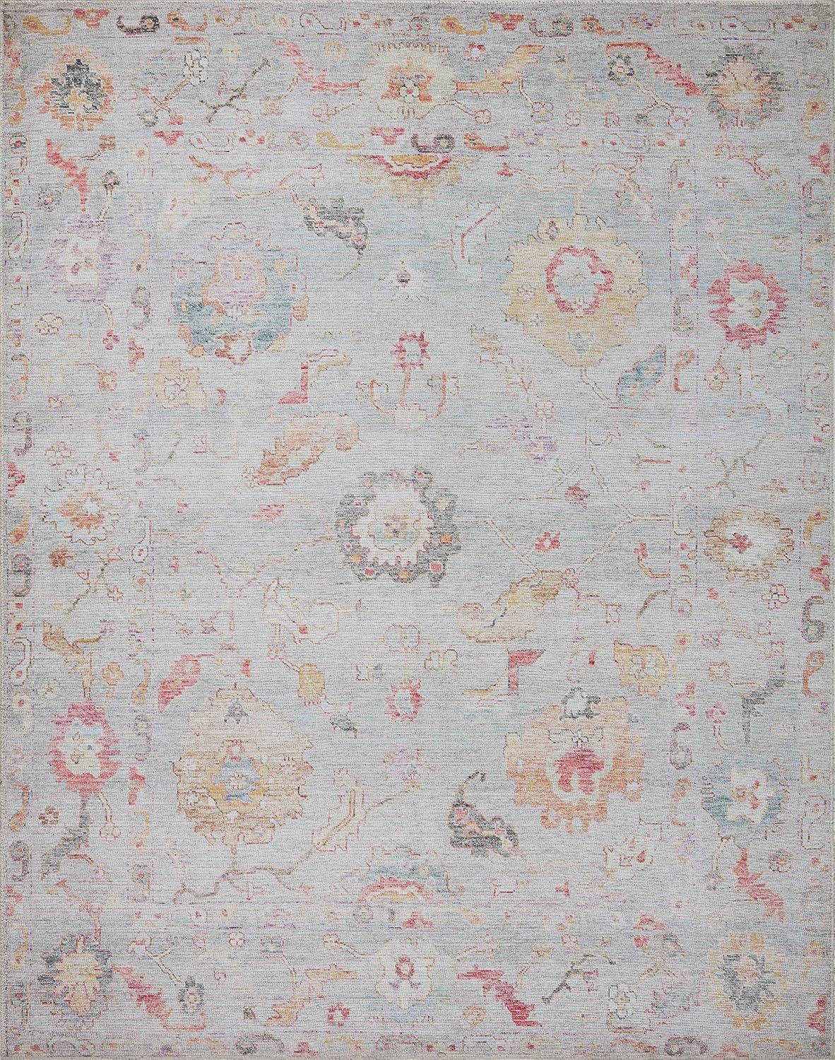 image:imageLoloi Elysium Collection ELY02 GraphiteMulti 76 x 96 Area RugSilver Multi
