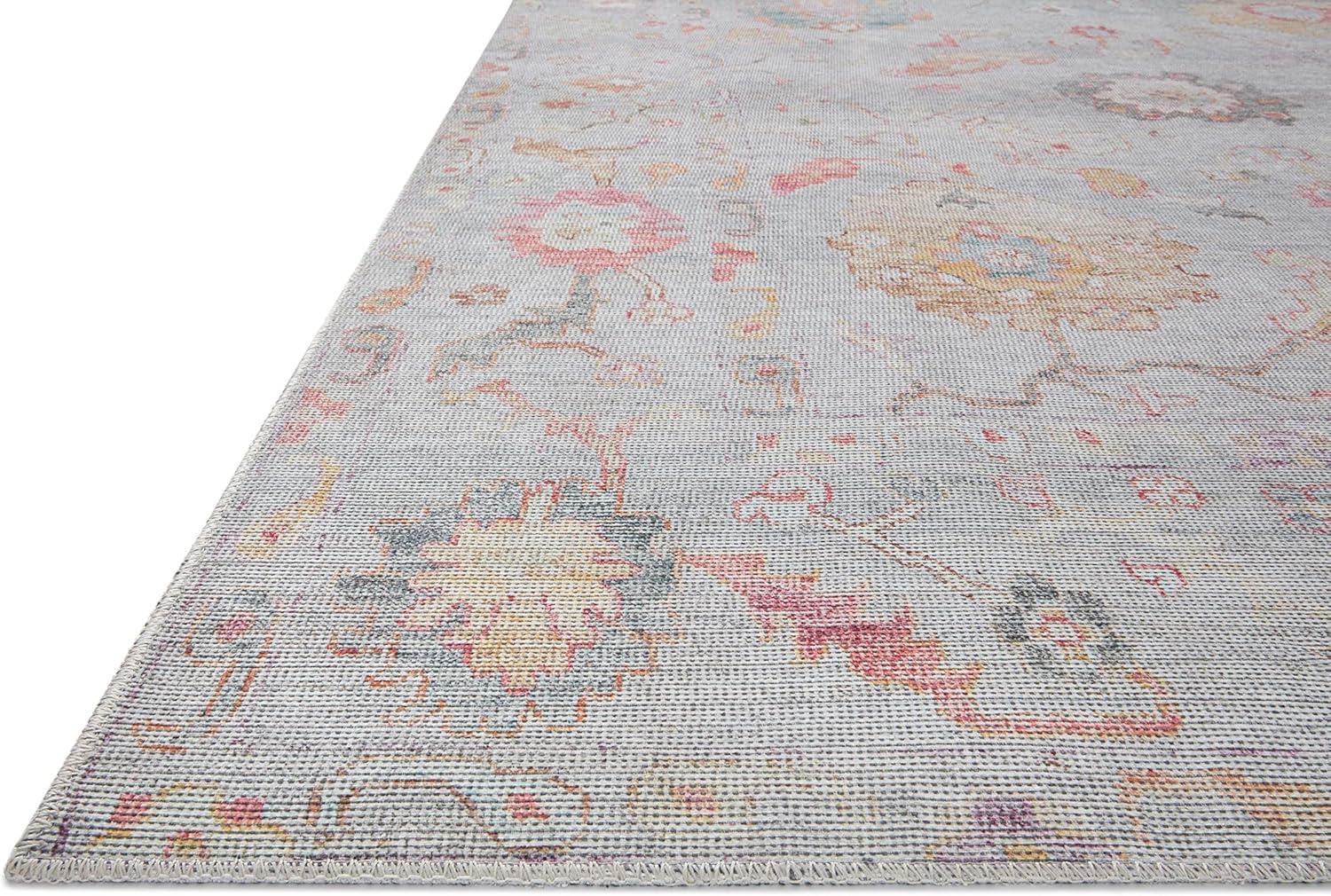 image:imageLoloi Elysium Collection ELY02 GraphiteMulti 76 x 96 Area RugSilver Multi