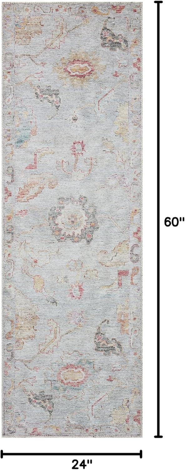 image:imageLoloi Elysium Collection ELY02 GraphiteMulti 76 x 96 Area RugSilver Multi