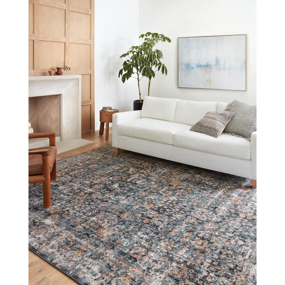 image:imageLoloi Cassandra Collection CSN02 CharcoalGold 93 x 13 Area RugBlue  Multi