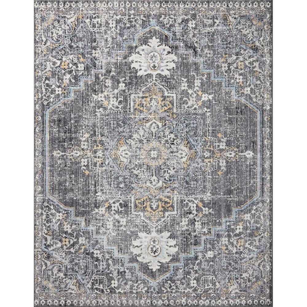 image:imageLoloi Cassandra Collection CSN02 CharcoalGold 93 x 13 Area RugCharcoal  Gold