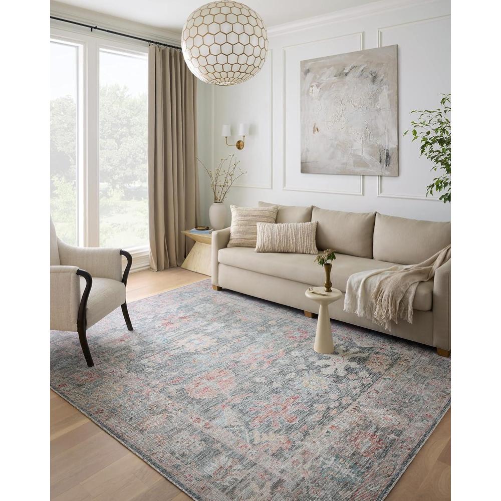 image:imageLoloi Elysium Collection ELY02 GraphiteMulti 76 x 96 Area RugGraphite Multi