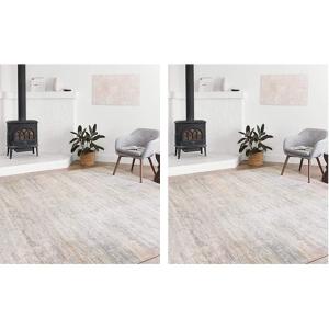 Loloi Lucia Collection LUC-01 Grey/Sunset 7′-9″ x 10′-6″ Area Rug(Mist)